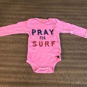 UltraRare Aviator Nation Pray for Surf 🏄🏻‍♀️ Organic Cotton Onesie.
